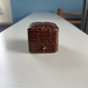 Antique German Alligator Leather Ring Box